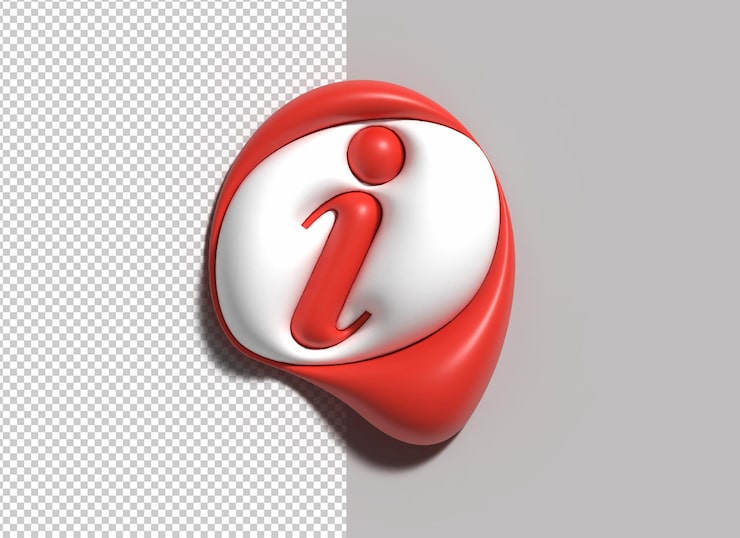 Miễn phí PSD thiết kế minh họa 3d biểu tượng web thông tin i