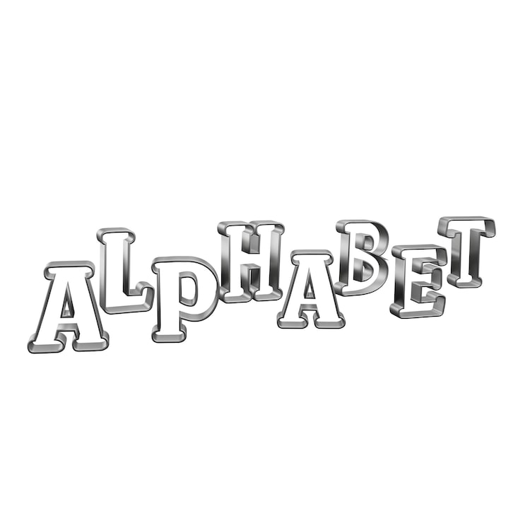 PSD 3 illustration de l'icône de la boîte de l'alphabet