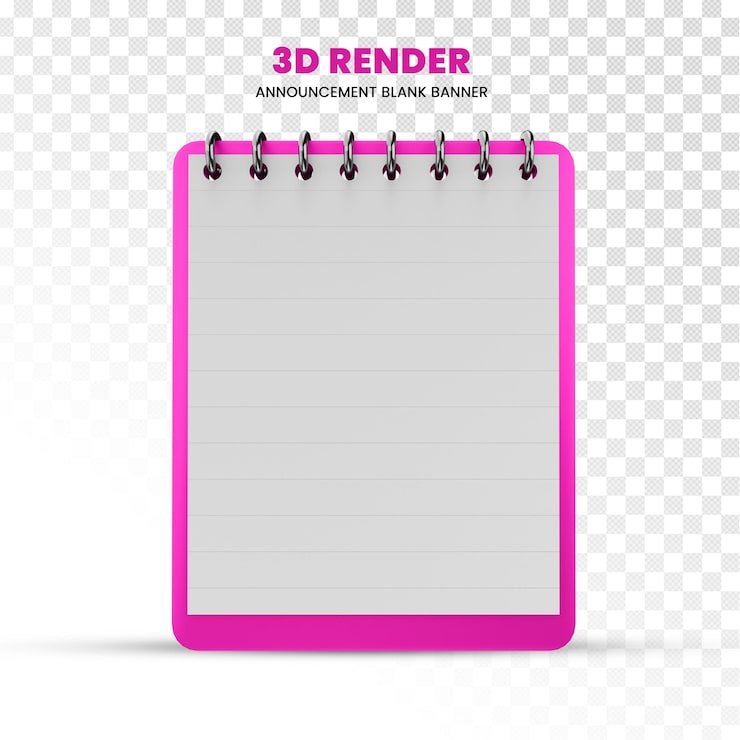 PSD 3d presentación de un anuncio importante en un fondo transparente