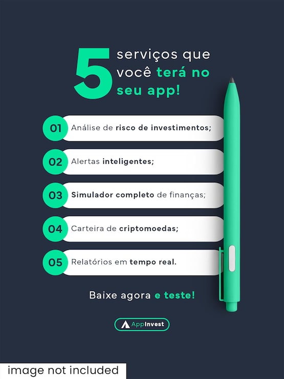 PSD 5 servicios financieros esenciales para tu aplicación de inversión: plantilla de flyer editable para publicaciones de redes sociales