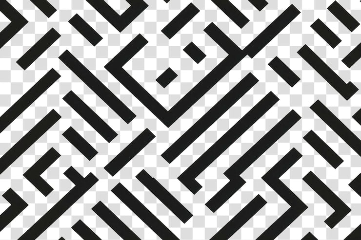 PSD abstraktes geometrisches labyrinthmuster