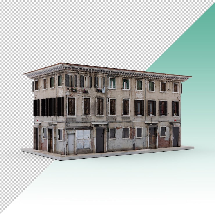 PSD antiguo edificio urbano