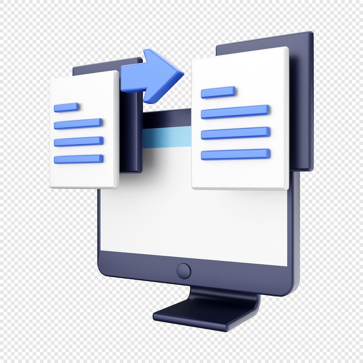 PSD archivo de copia de función de computadora 3d