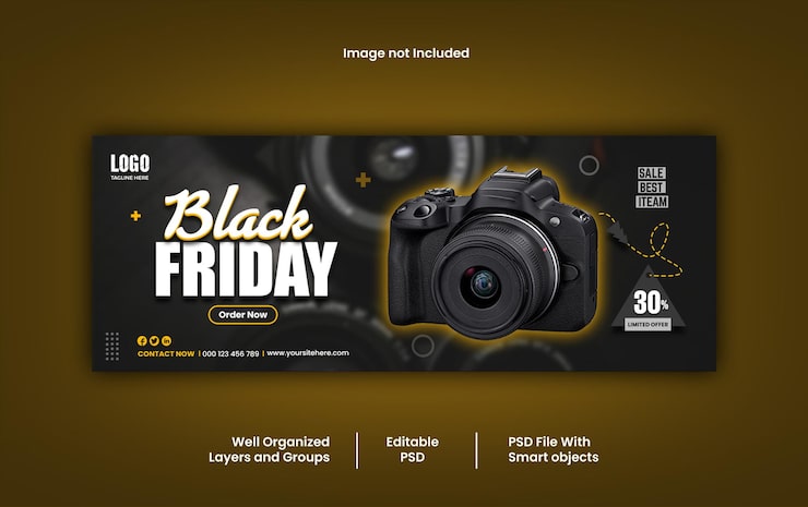 PSD archivo psd gratis plantilla de banner de portada de facebook de viernes negro