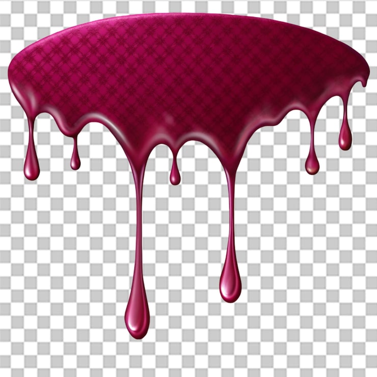 PSD attractif velvet drizzle isolé sur un fond transparent