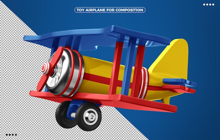 PSD avião infantil para maquiagem