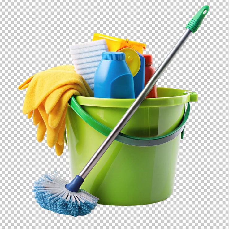 PSD balde de limpeza com fundo transparente ojime