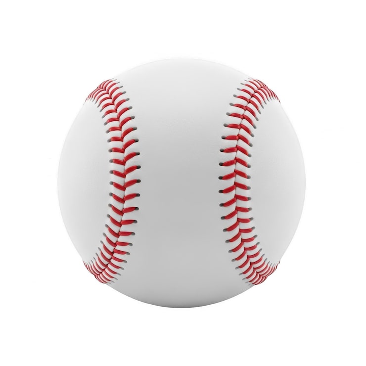PSD balle de baseball blanche avec des coutures rouges
