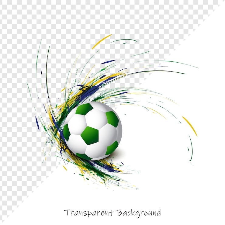 PSD balón de fútbol con efecto de salpicadura