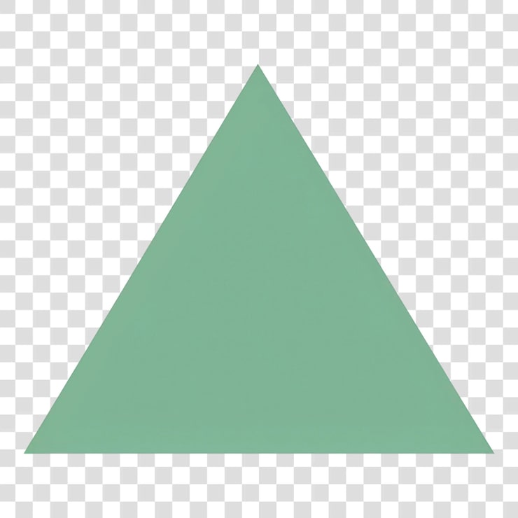 PSD bentuk segitiga hijau geometris minimalis png