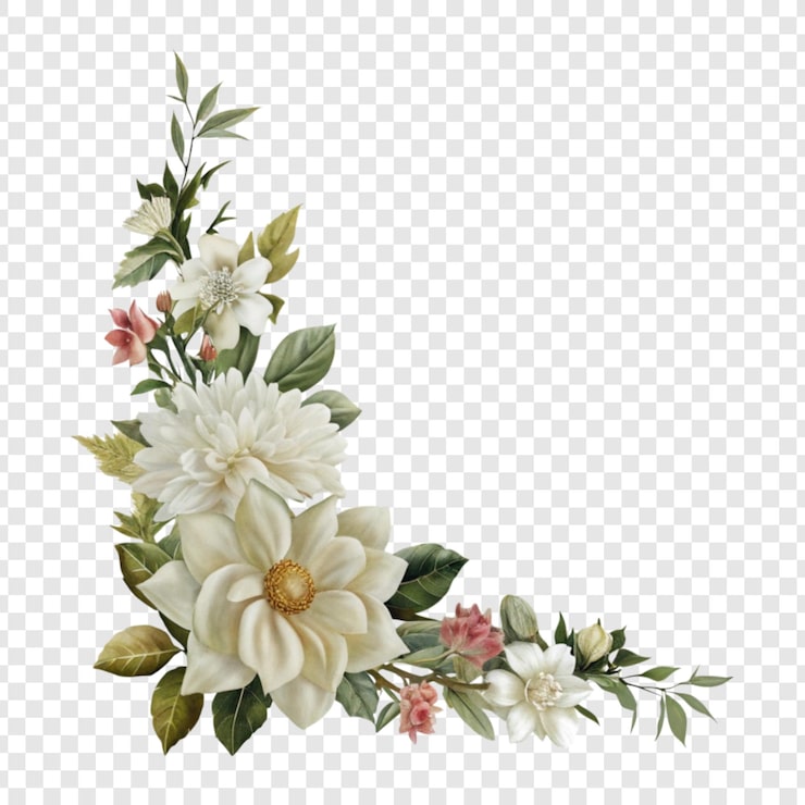 PSD bingkai bunga elegan untuk desain anda