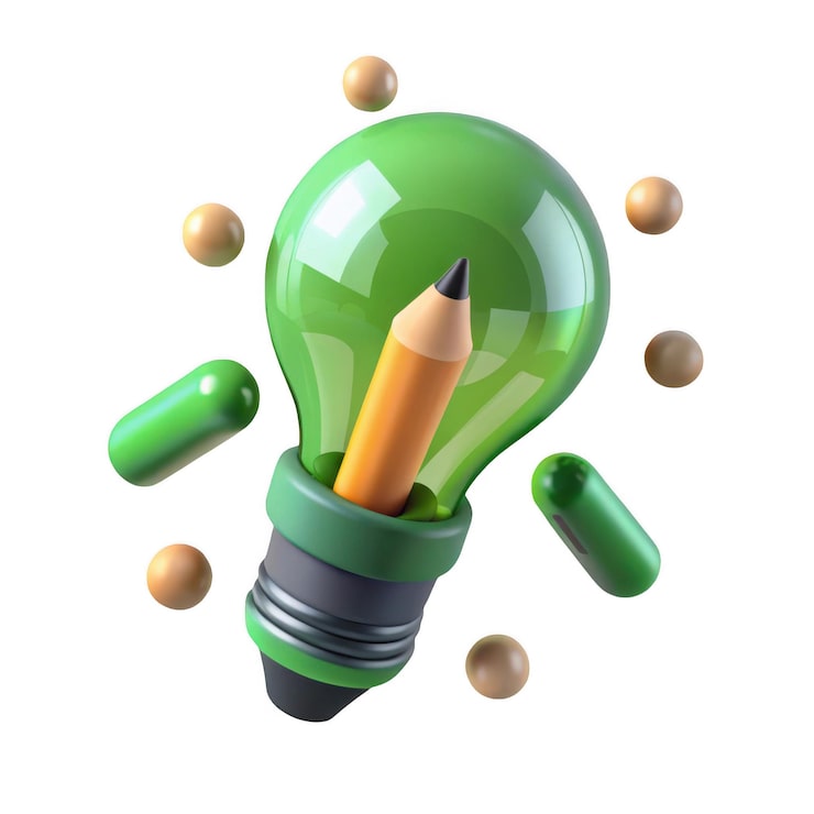 PSD bombilla de idea creativa