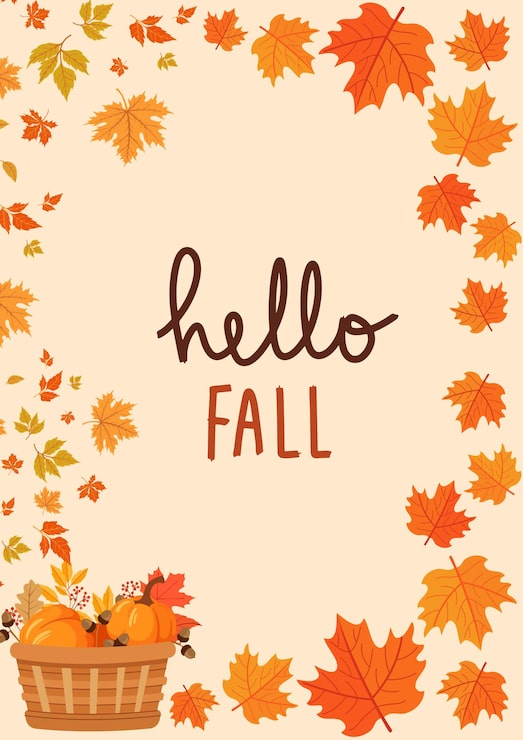 PSD bonjour à l'automne affiche flyer poste etc