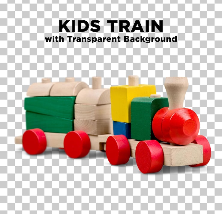 PSD brinquedo de trem infantil para bebê foto psd em fundo transparente