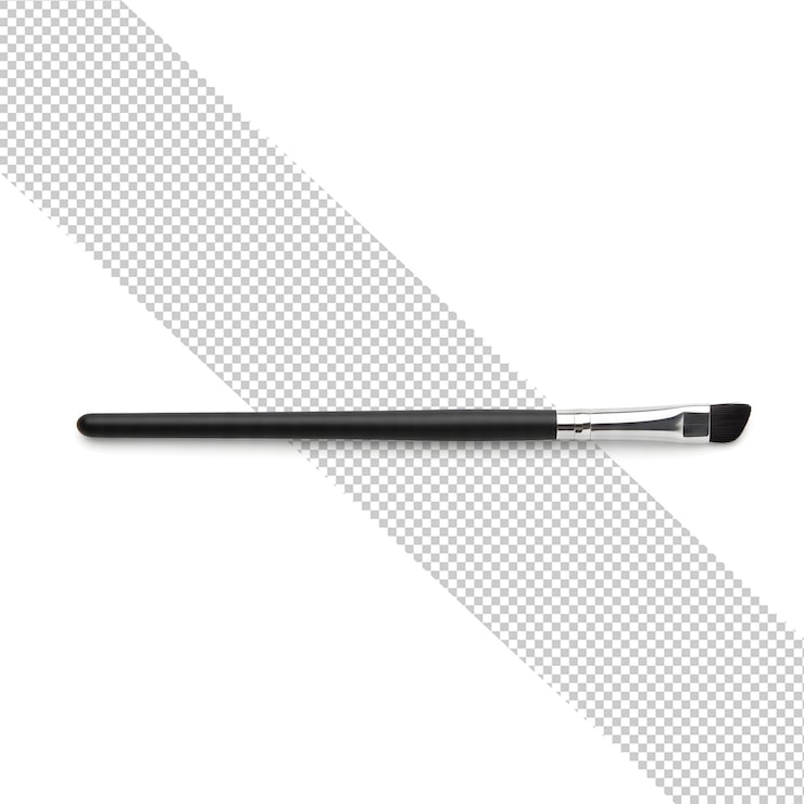 PSD brocha de maquillaje angulada para cejas o delineador de ojos.