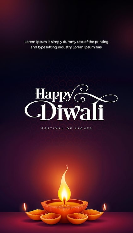 PSD buen día diwali deseos de diseño de cartel plantilla