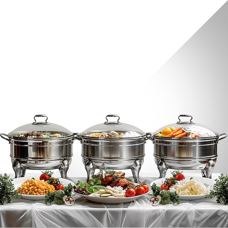 PSD buffet brilliance la versatilità dei piatti abrasivi isolati su uno sfondo trasparentepsd