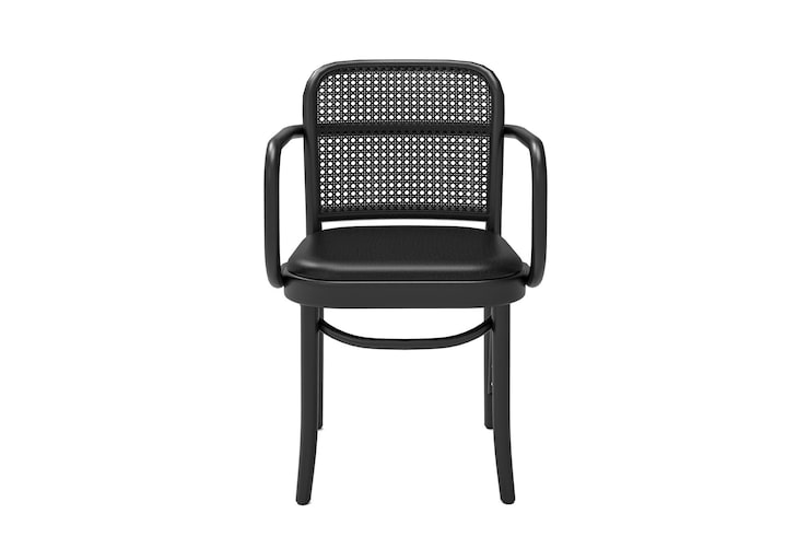 PSD cadeiras modernas pretas isoladas no fundo branco coleção de móveis design de interiores 3d illustrat
