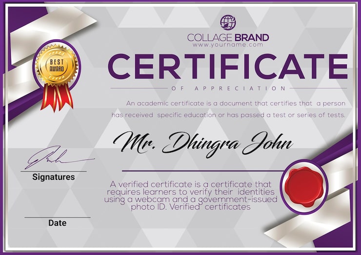 PSD certificato