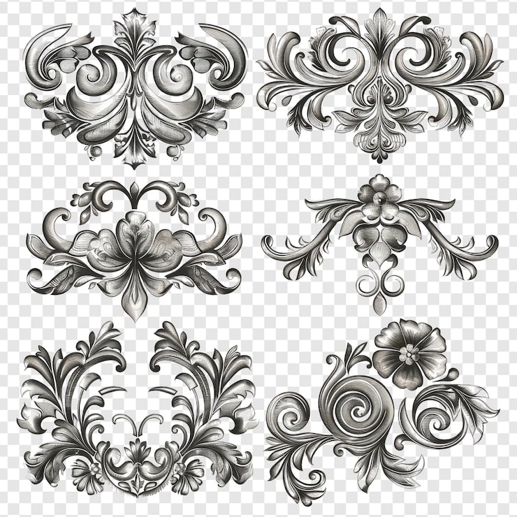 PSD un conjunto de elementos de diseño para el diseño en un fondo blanco png