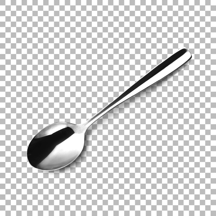 PSD cuchara de sopa de vista superior para el diseño de su activo