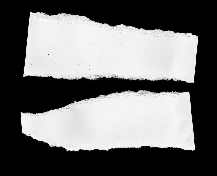 PSD descargar la textura del borde del papel rasgado transparente