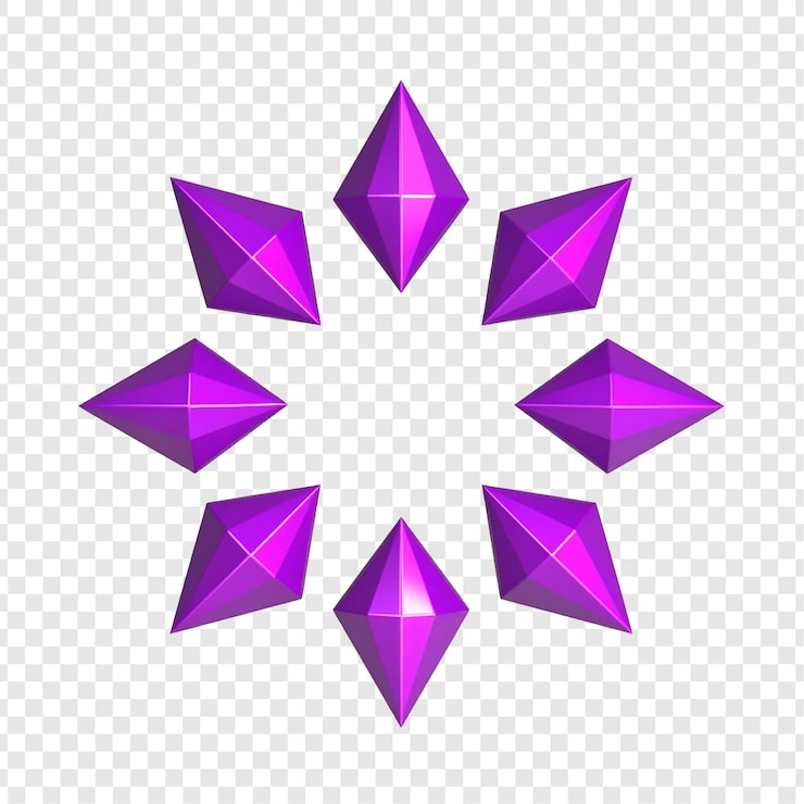 PSD design geométrico roxo com formas de losango.