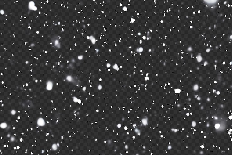 PSD detaillierte schneefall-overlay isoliert auf durchsichtigem hintergrund perfekt für dynamische visuelle effekte