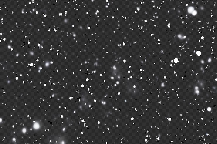 PSD detaillierte schneefall-overlay isoliert auf durchsichtigem hintergrund perfekt für dynamische visuelle effekte