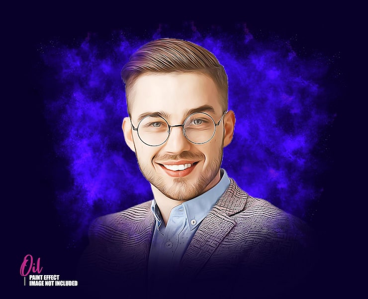 PSD digitaler ölgemälde-fotoeffekt