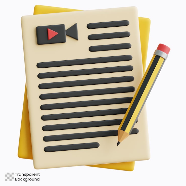 PSD document de scénario vidéo 3d