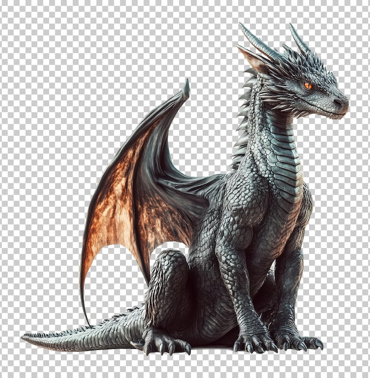 PSD el dragón aislado en un fondo transparente png