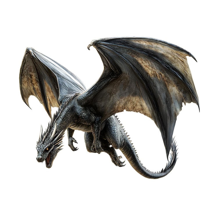 PSD el dragón negro en vuelo
