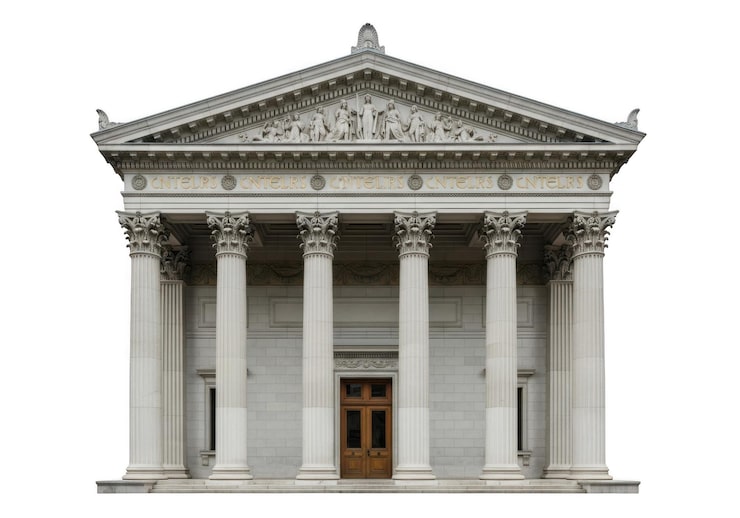 PSD edificio clásico con grandes columnas