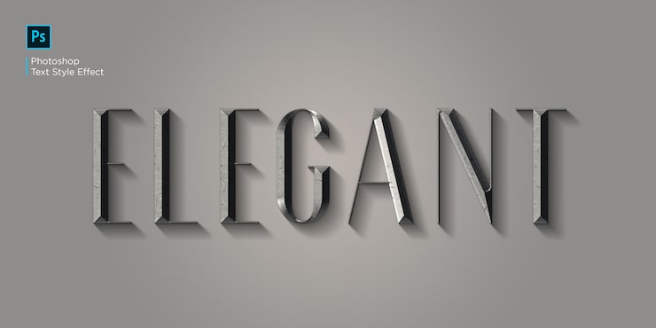 PSD effet de texte élégant