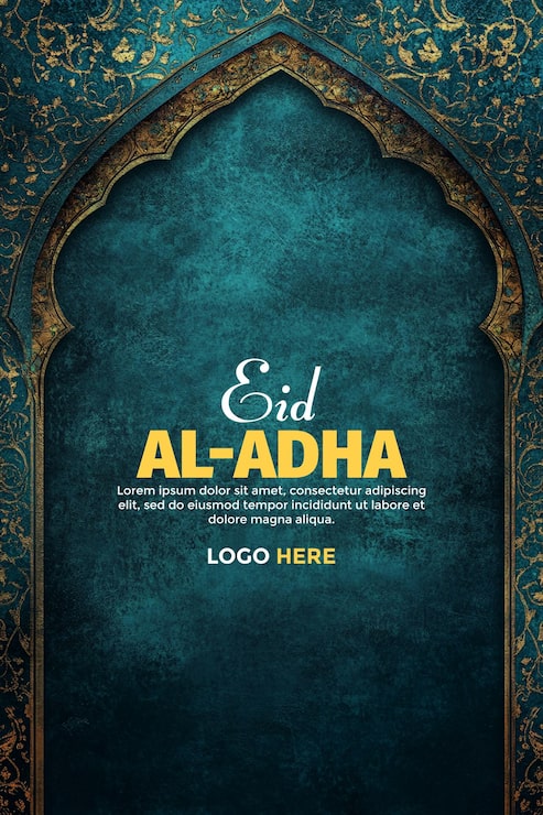 PSD eid aladha affiche sur les réseaux sociaux copie de l'espace bannière arrière-plan