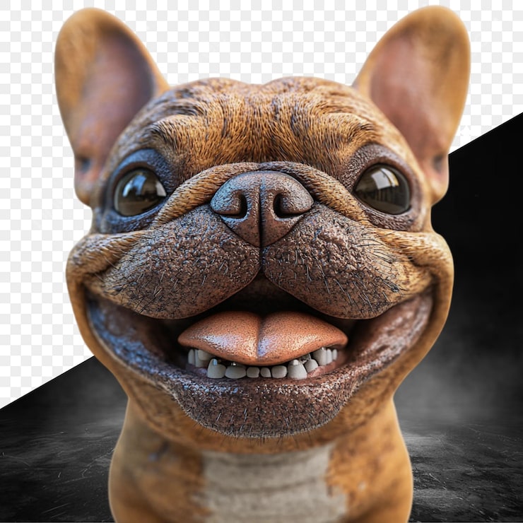 PSD ein foto eines hundekopfes mit schwarzem hintergrund und dem bild eines gesichts
