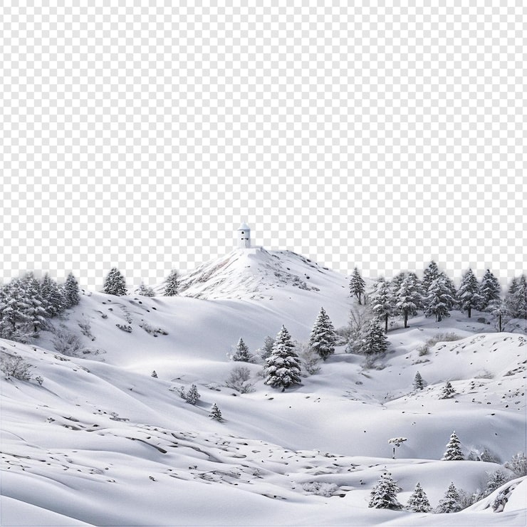 PSD eisige umarmung die mystik der winterlandschaften auf transparentem hintergrund
