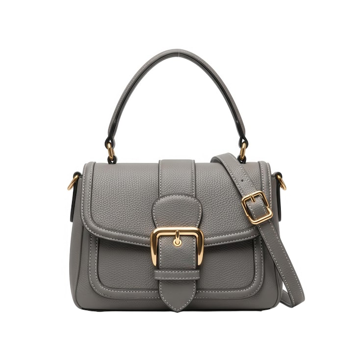 PSD élégant sac à main en cuir gris