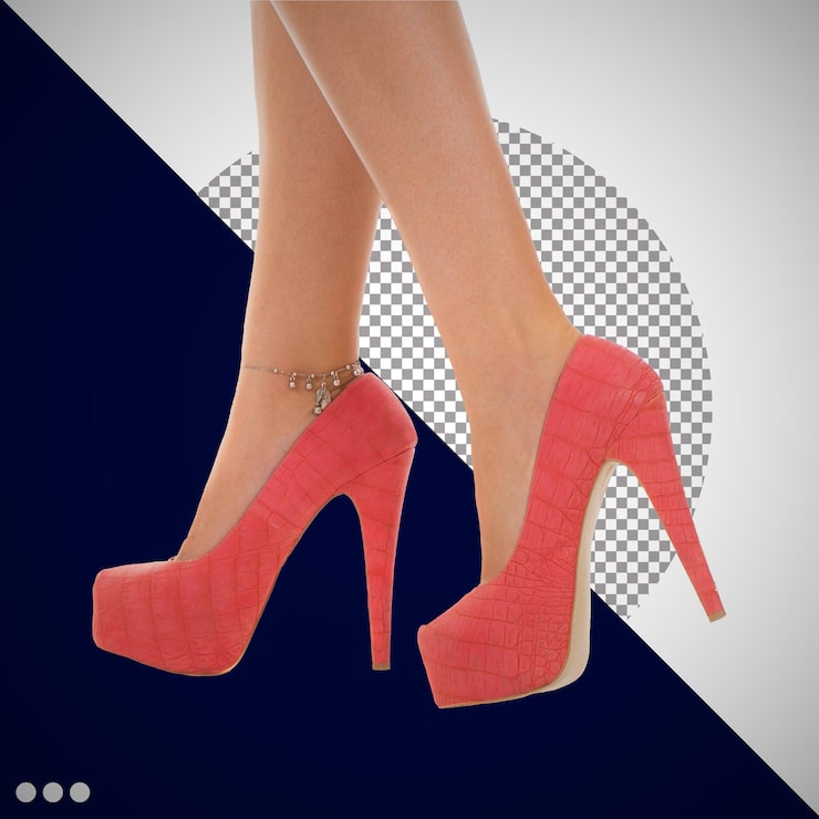 PSD elegantes tacones altos de mujer con pulsera de tobillo