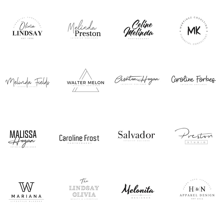 PSD elegantes vorgefertigtes logo psd