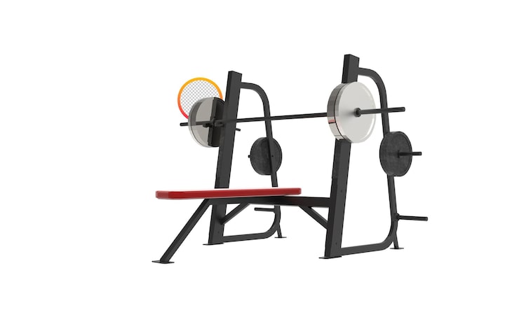 PSD équipement de gym sur fond transparent