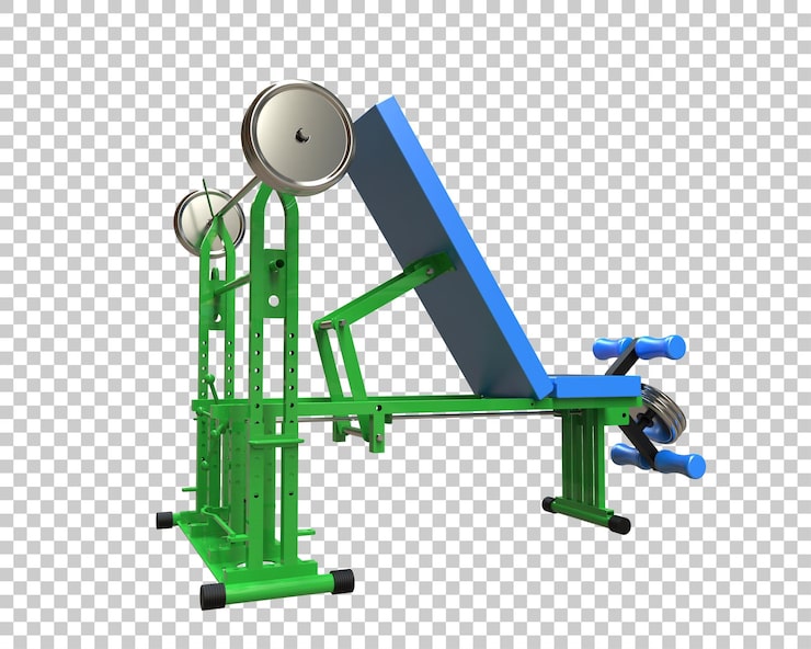 PSD équipement de gymnase isolé sur le fond illustration de rendu 3d