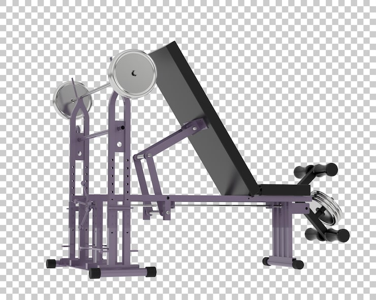 PSD équipement de gymnase isolé sur le fond illustration de rendu 3d