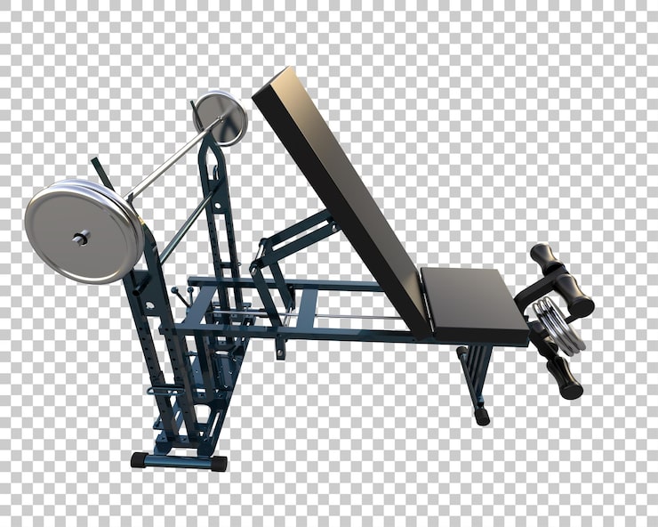 PSD équipement de gymnase isolé sur le fond illustration de rendu 3d