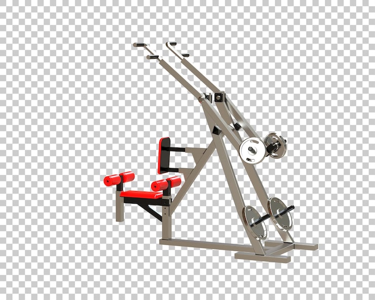PSD équipement de gymnase isolé sur le fond illustration de rendu 3d