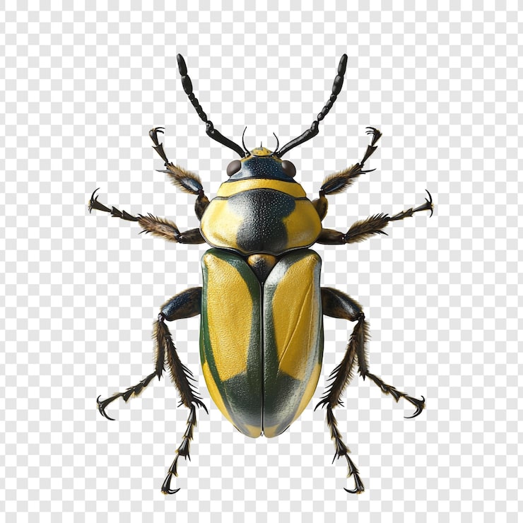 PSD escarabajo amarillo y negro
