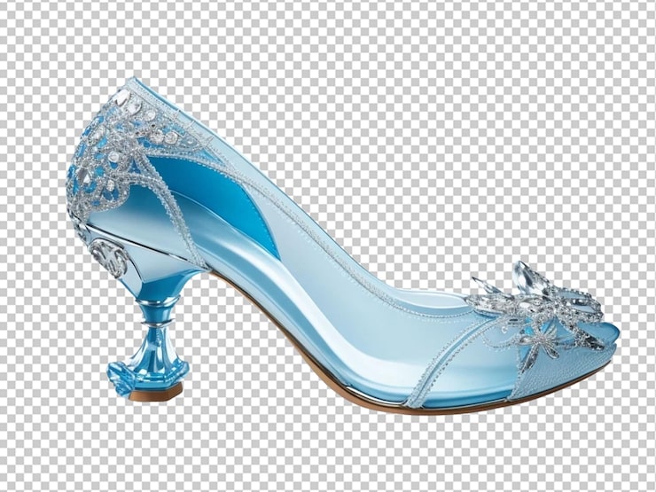 PSD estilo de fantasía de las zapatillas de vidrio de cenicienta