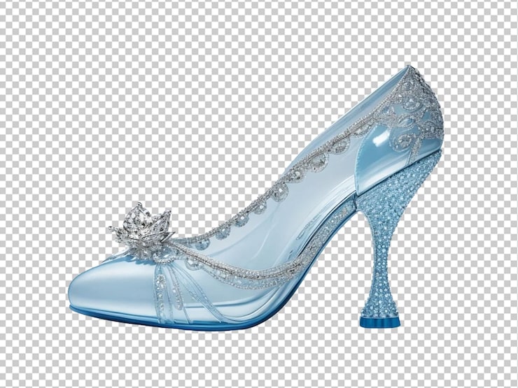 PSD estilo de fantasía de las zapatillas de vidrio de cenicienta