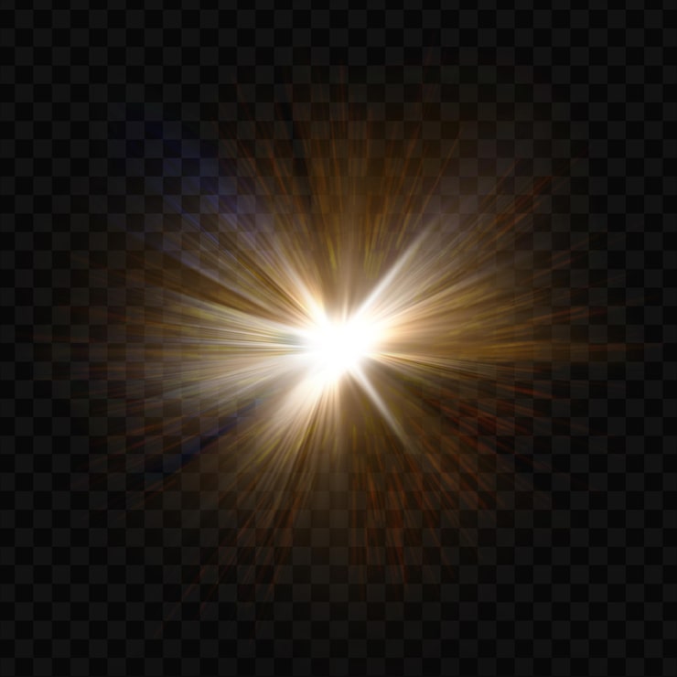 PSD explosión de estallido de luz brillante